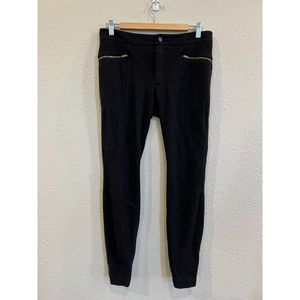 Athleta Black Ponte Moto 2.0 Pant Stretch Legging Pants Size 8 a234